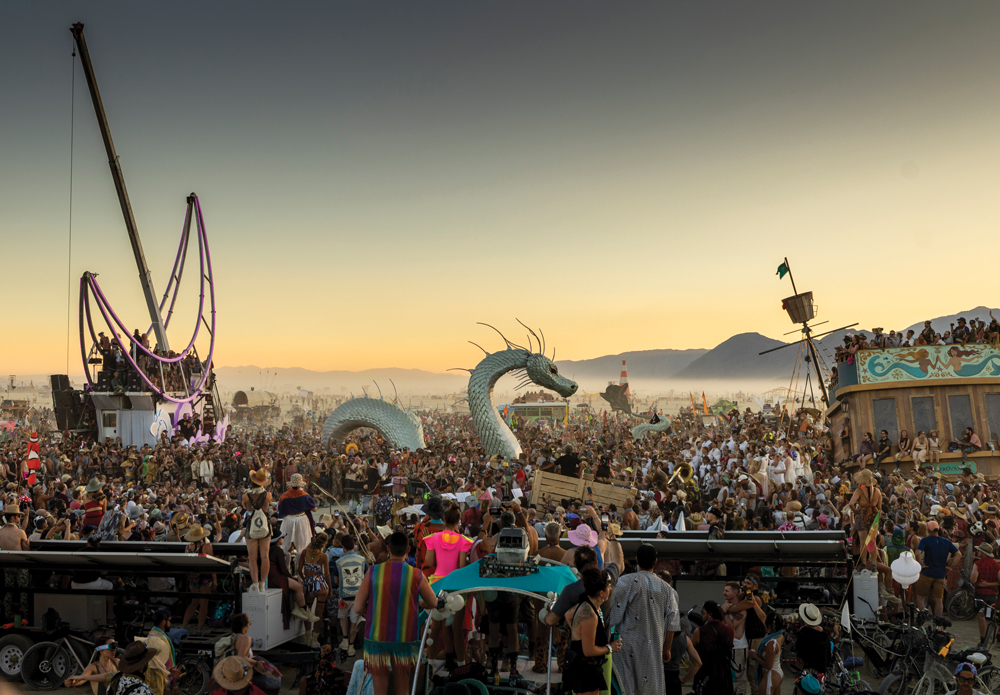 Crowd at Burning Man.