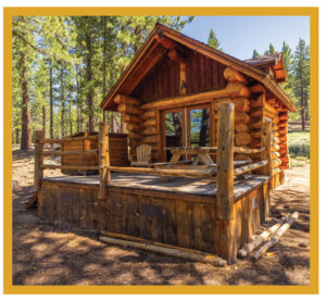 Spooner Lake Cabin in Spooner Lake State Park.