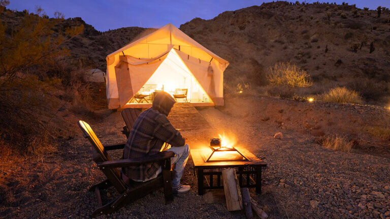 Las Vegas, glamping, outdoors, tents, camping