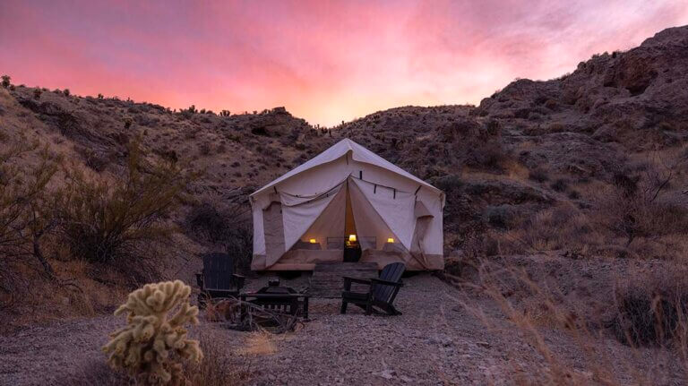 Las Vegas, glamping, outdoors, tents, camping