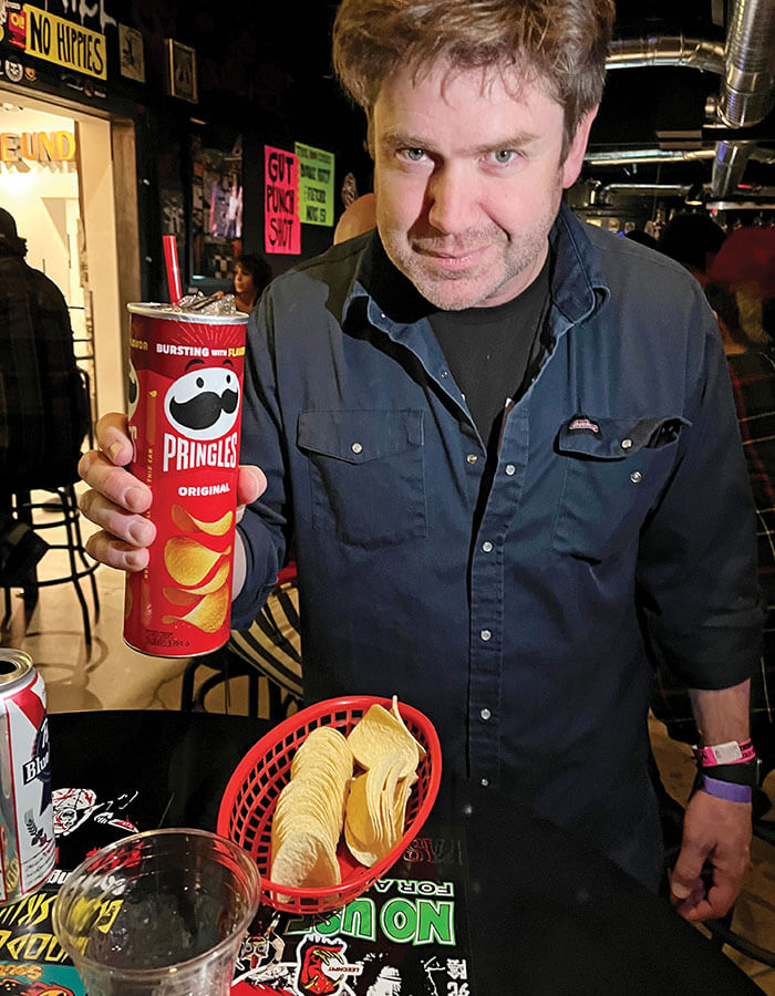 kj jansen from the band chixdiggit at the triple down inside the punk rock museum in las vegas nv