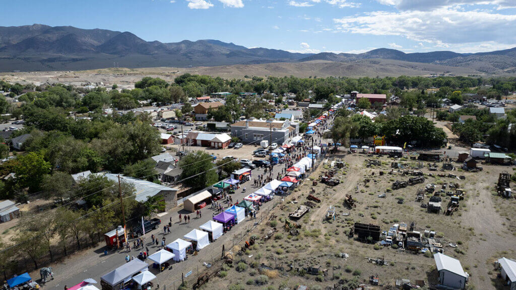 aerial view of dayton valley days in dayton nevada