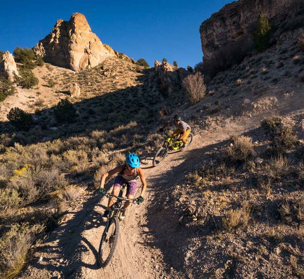 people mountain biking at barnes canyon
