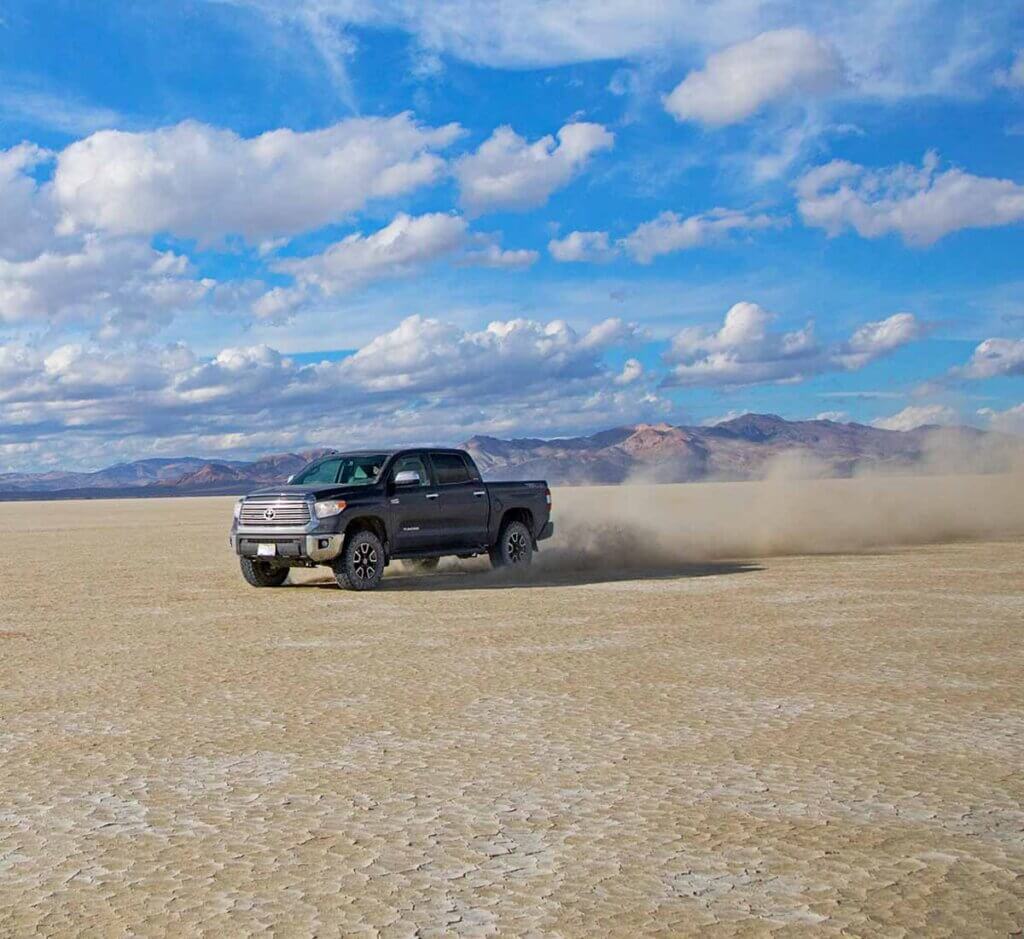 vehicle off roading at black rock desert