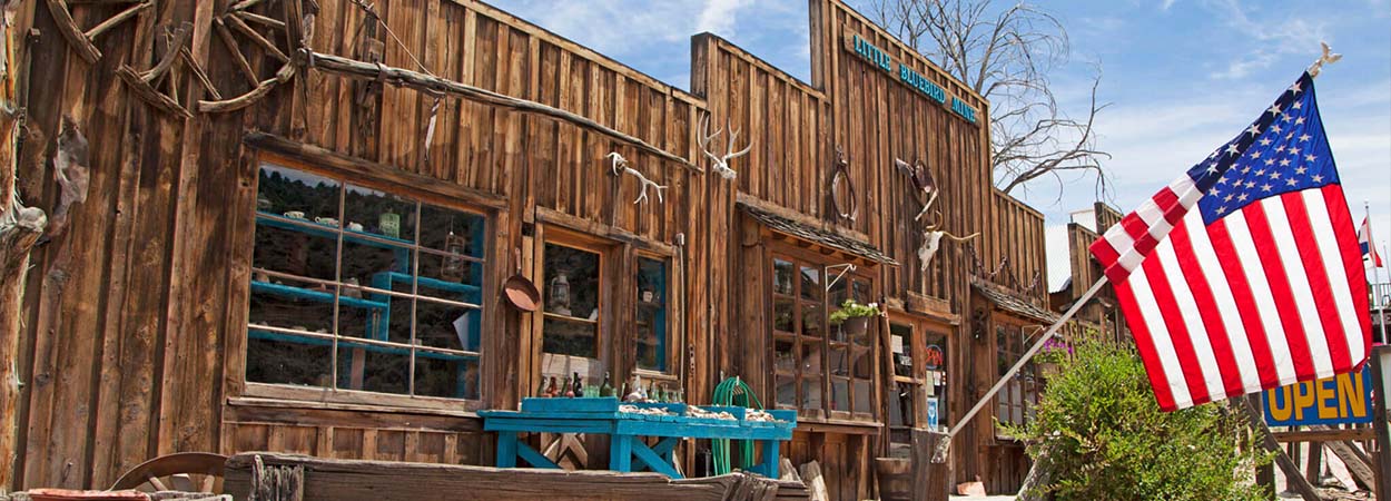 exterior little bluebird turquoise gem shop