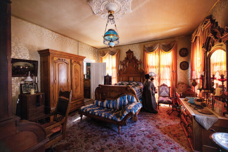 Bedroom in Mackay Mansion.
