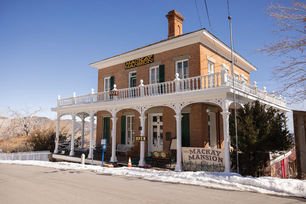 Exterior of Mackay Mansion.
