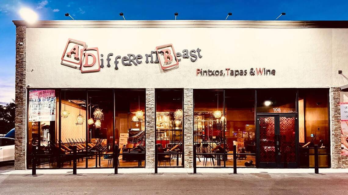 exterior of a different beast basque pintxos restaurant in las vegas nv