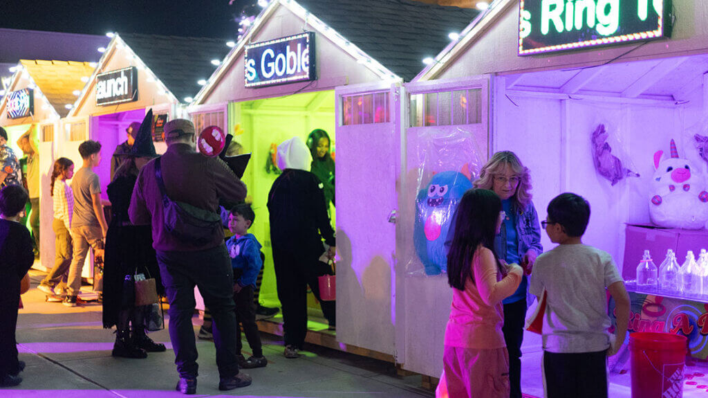 carnival games at halloveen at the magical forest opportunity village in las vegas nv