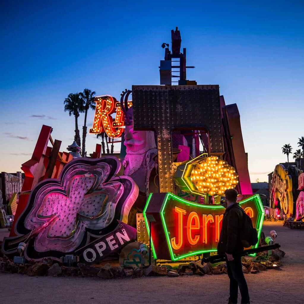 neon lights at the neon museum in las vegas