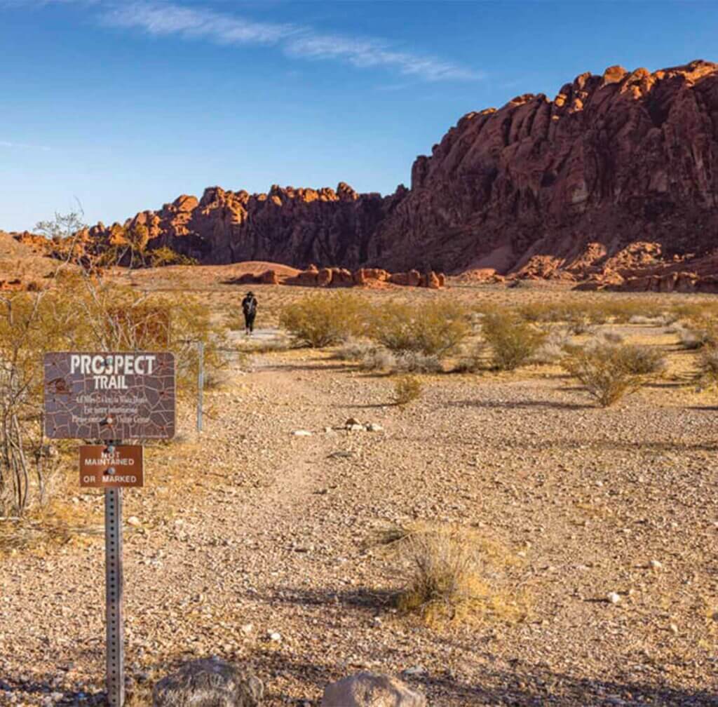 woman hiking southern nevada trail