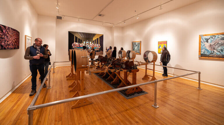 crank drum artwork at oats park art center in fallon nevada
