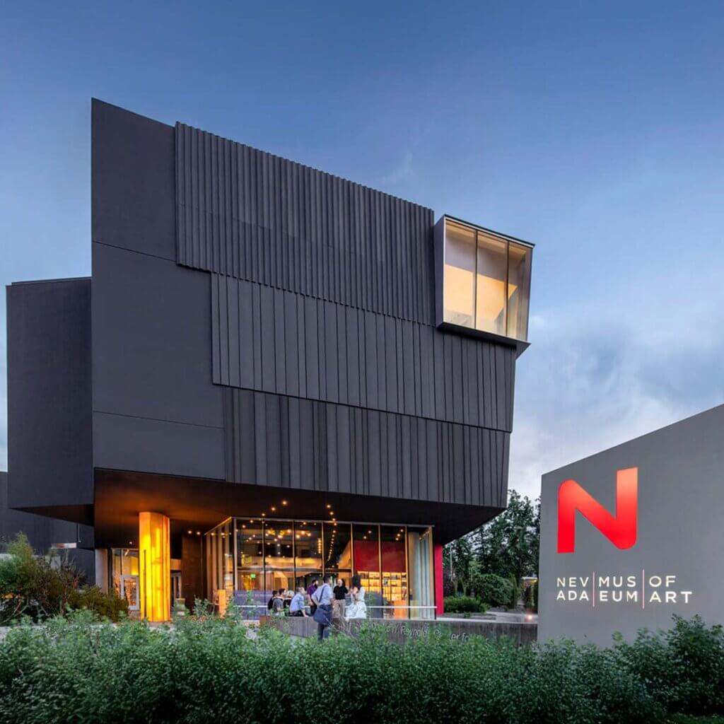 exterior of nevada museum of art in reno