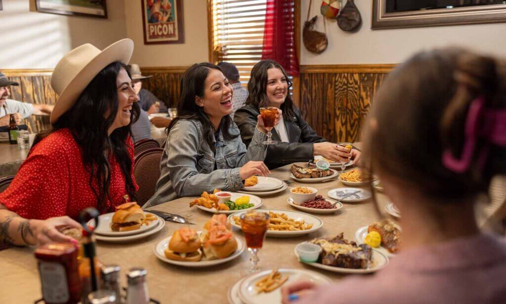 friends dining at the star hotel basque restaurant in elko nevada