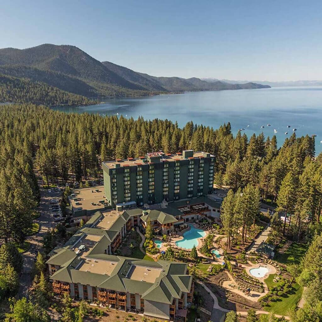 aerial view of hyatt regency north lake tahoe resort