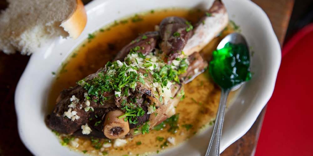 lamb dish served with mint jelly at the martin hotel in winnemucca