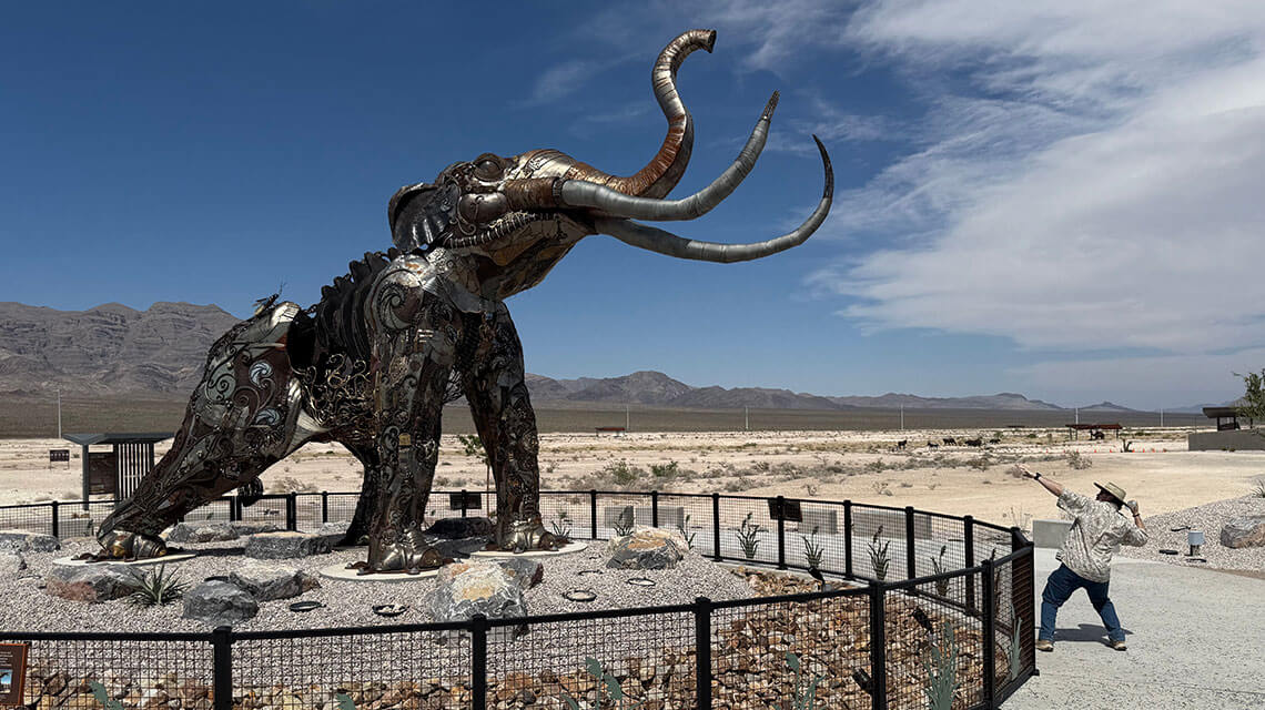 harrison duran duranosaur at ice age fossils state park in las vegas nevada