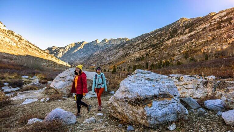 hiking in lamoille canyon near elko nevada