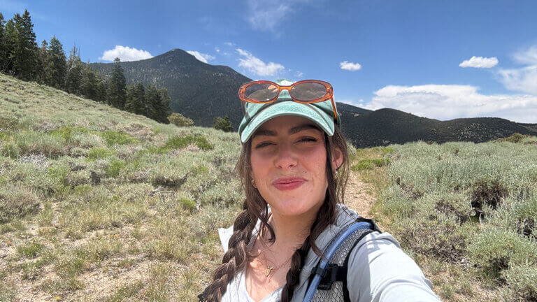 Astro Alexandra takes a selfie at Great Basin National Park in baker nevada