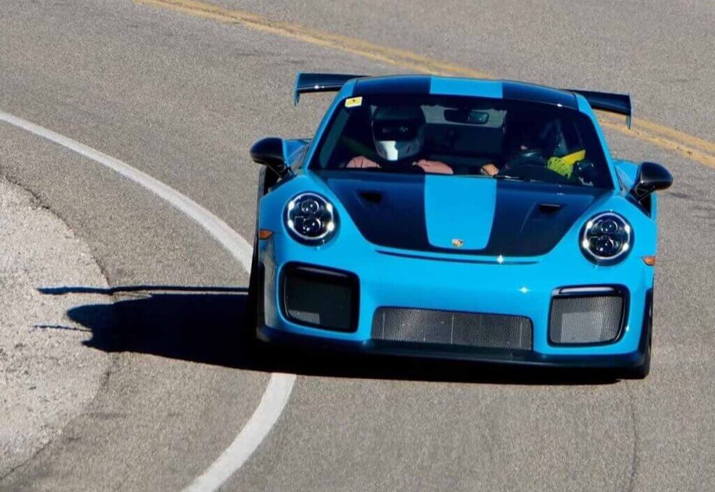 driver in race car at virginia city hillclimb
