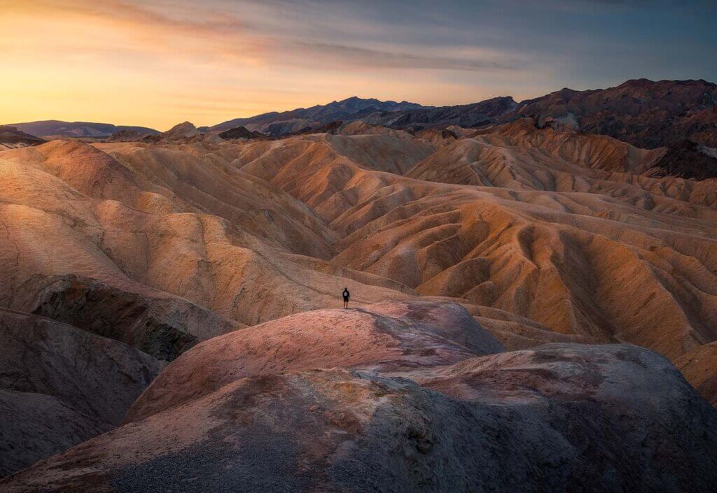 hiker at death valley national park