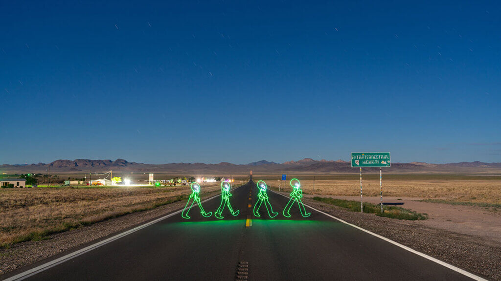 alien abbey road art by darius twin