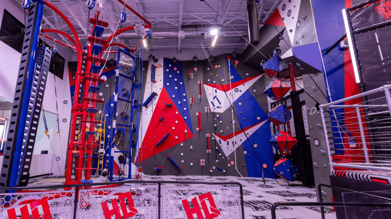 A look inside Spy Ninjas HQ with a rockwall.