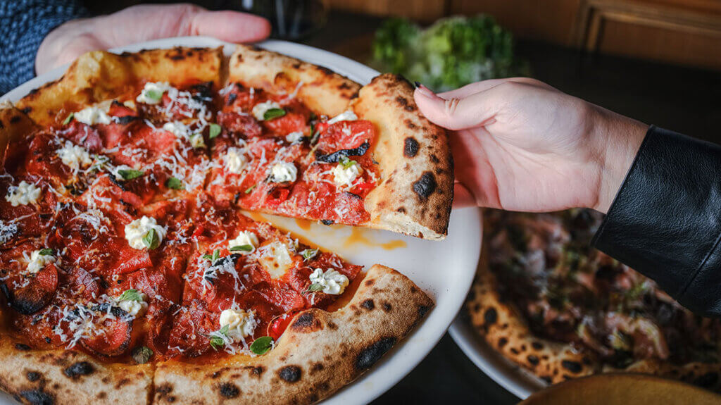diavola pizza at esthers kitchen in downtown vegas nv