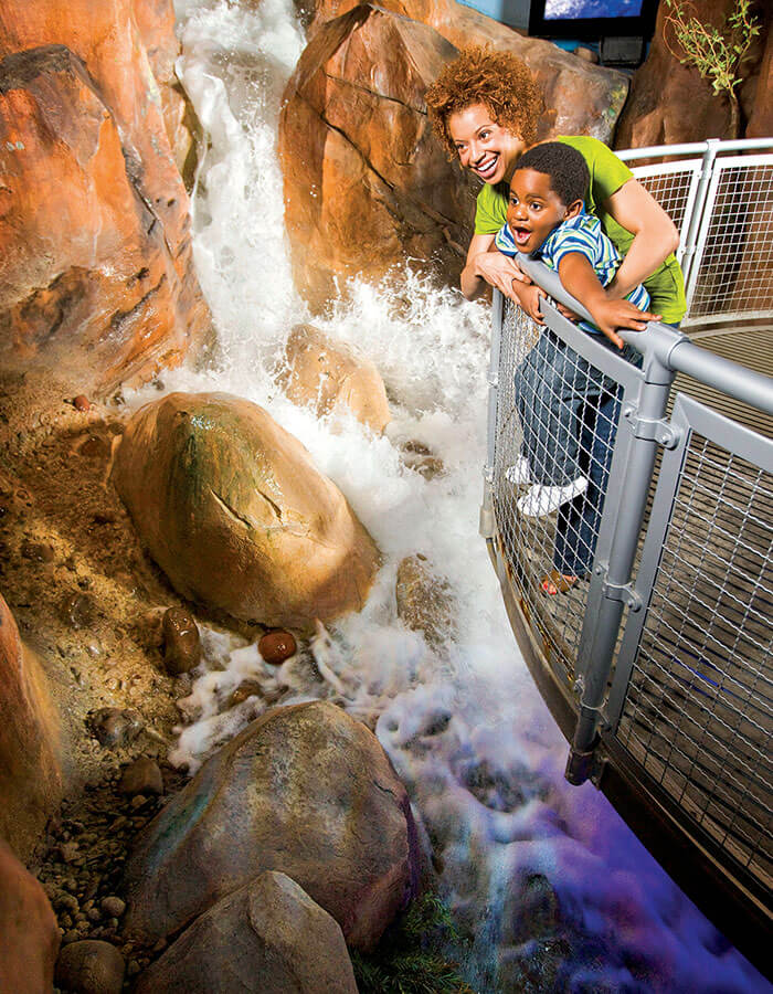 flash flood simulation at the origen museum at springs preserve in las vegas nevada