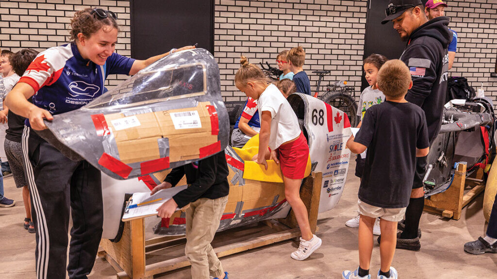 world human powered speed challenge show and shine with students in battle mountain nevada
