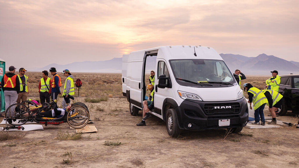 whpsc team at the world human powered speed challenge event in battle mountain nevada