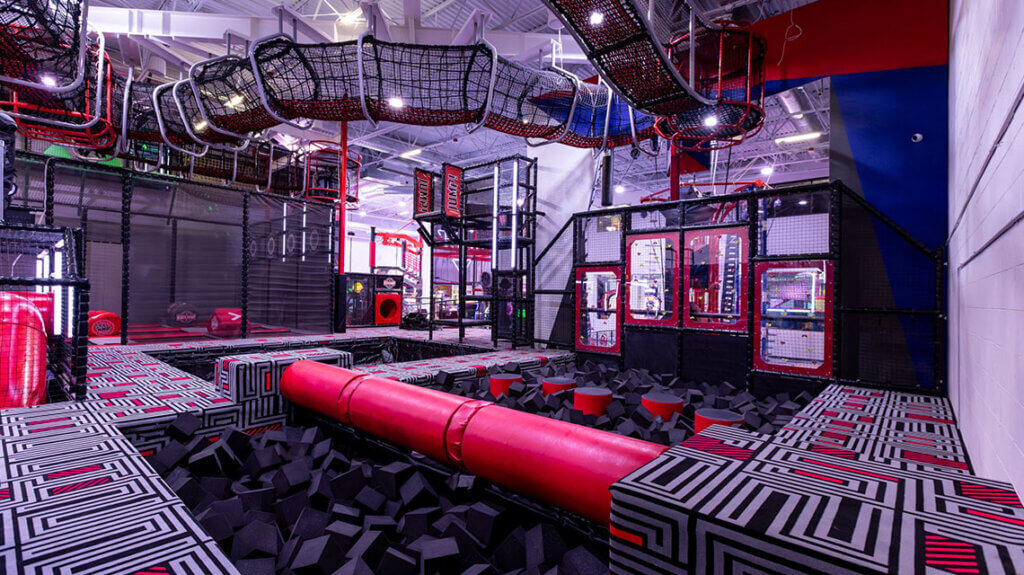 foam pit and sky maze inside spy ninjas hq adventure park in las vegas nv