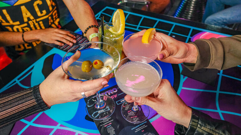 retro bar at spy ninjas hq adventure park in las vegas nevada