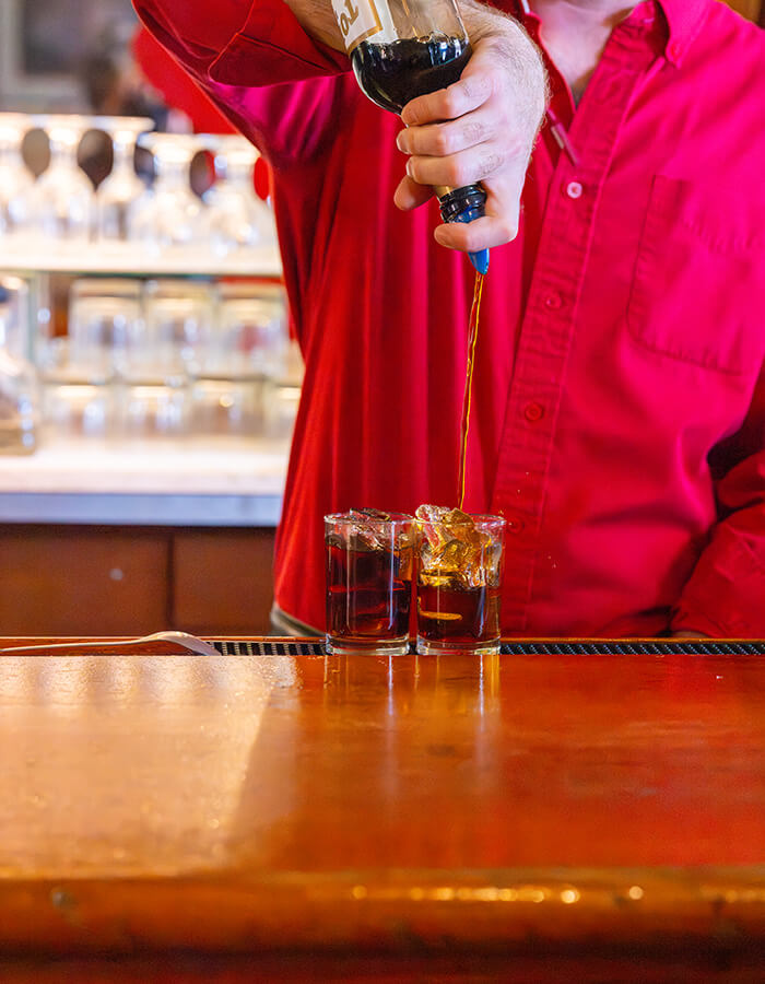 JT Basque bartender making a picon punch