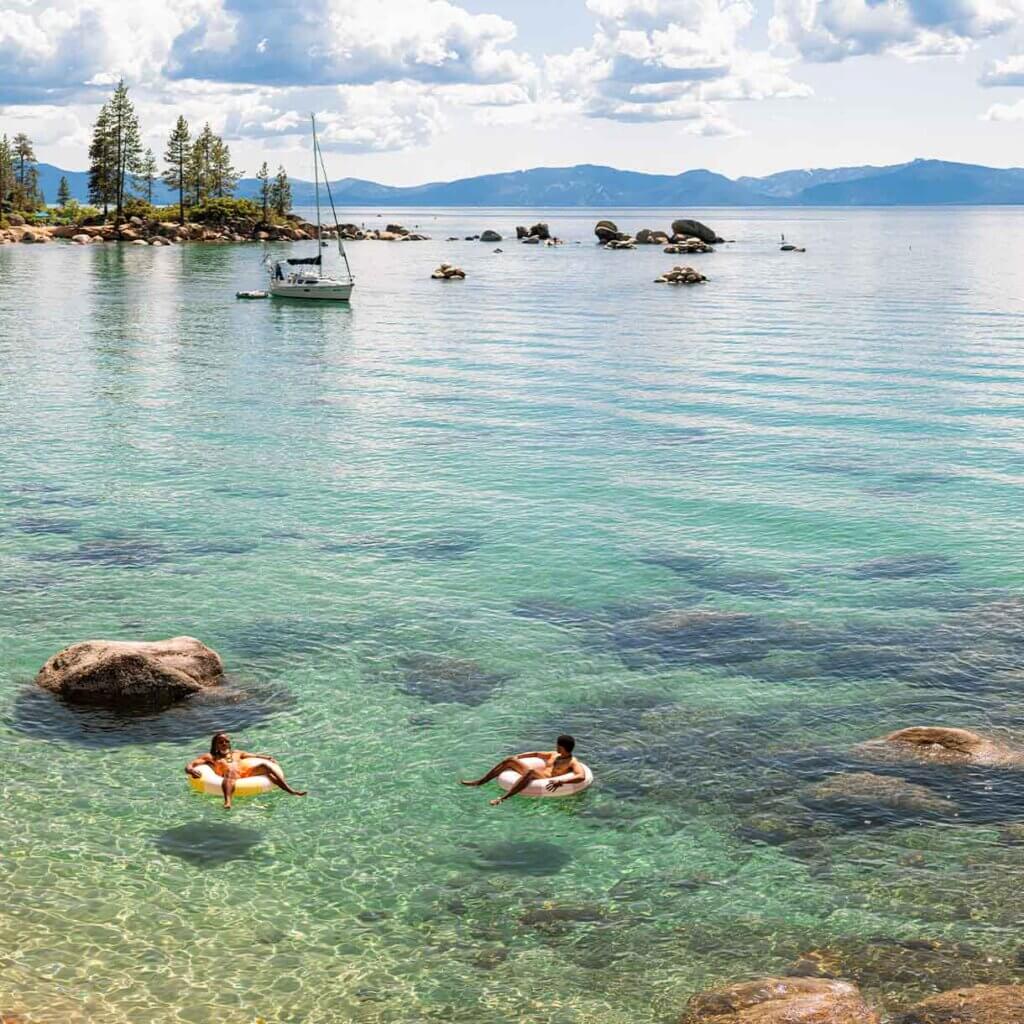 view of crystal clear lake tahoe
