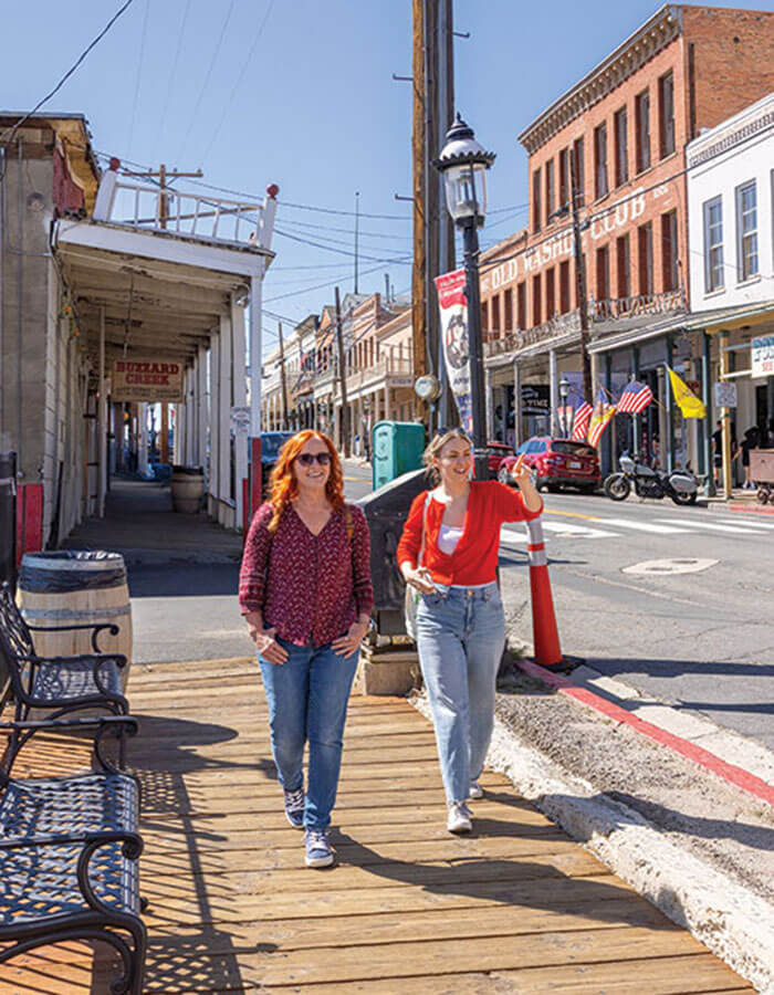 strolling wooden boardwalks in virginia city nevada