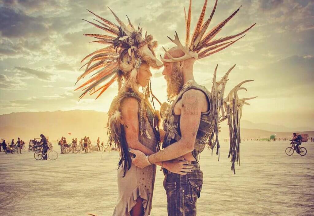 wedding at burning man in nevada