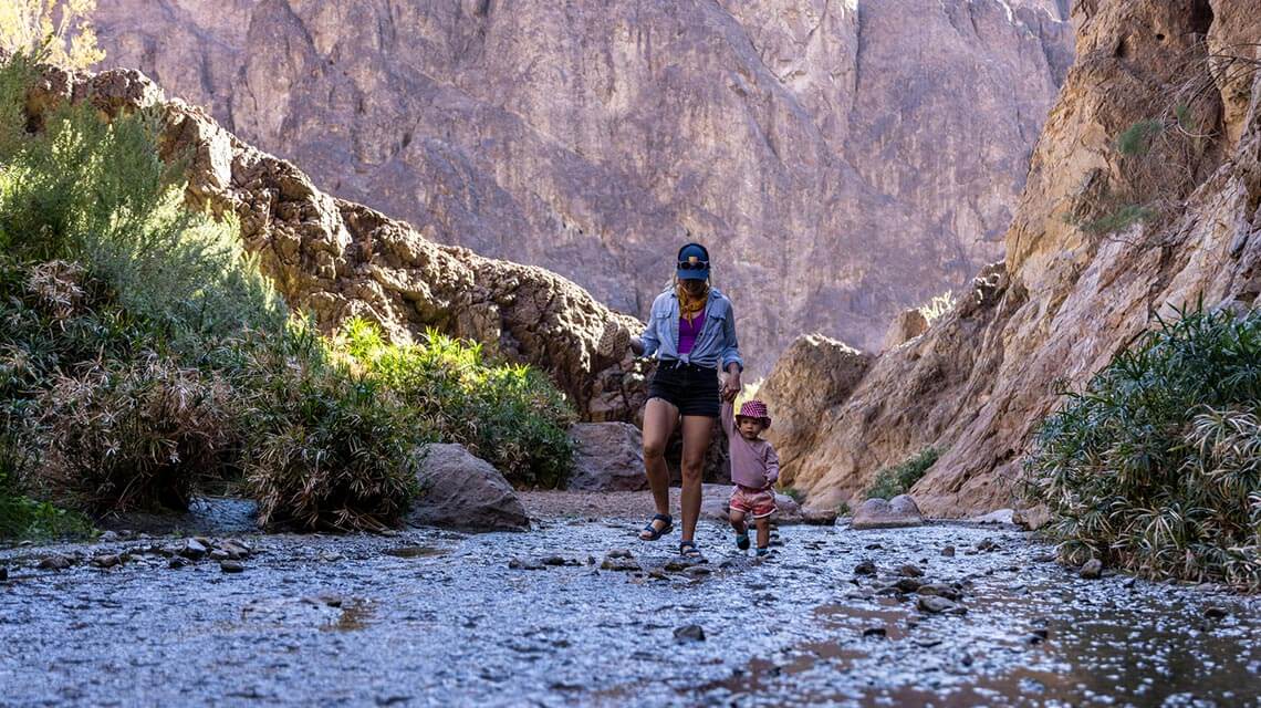 sanni mccandless honnold and family in gold strike canyon on the black canyon water trail near boulder city nevada from get a little out there with alex honnold