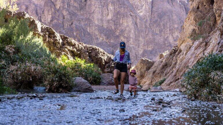 sanni mccandless honnold and family in gold strike canyon on the black canyon water trail near boulder city nevada from get a little out there with alex honnold