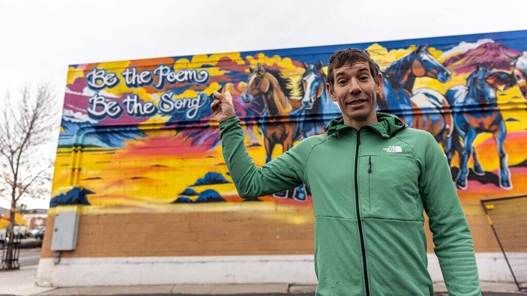 alex honnold by elko mural