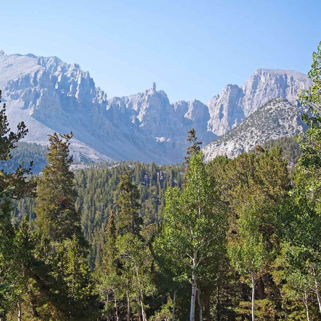 mountain range at great basin national park
