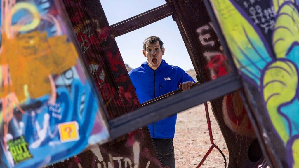 alex honnold at international car forest
