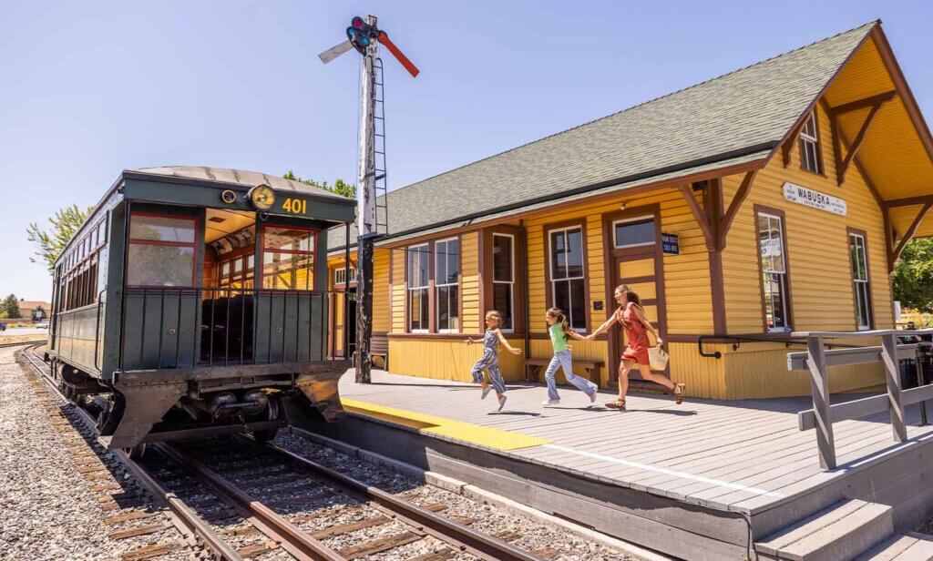 family at carson city nevada railroad museum