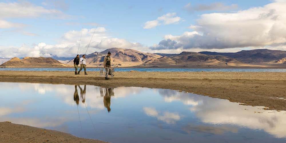 group fishing at pyramid lake