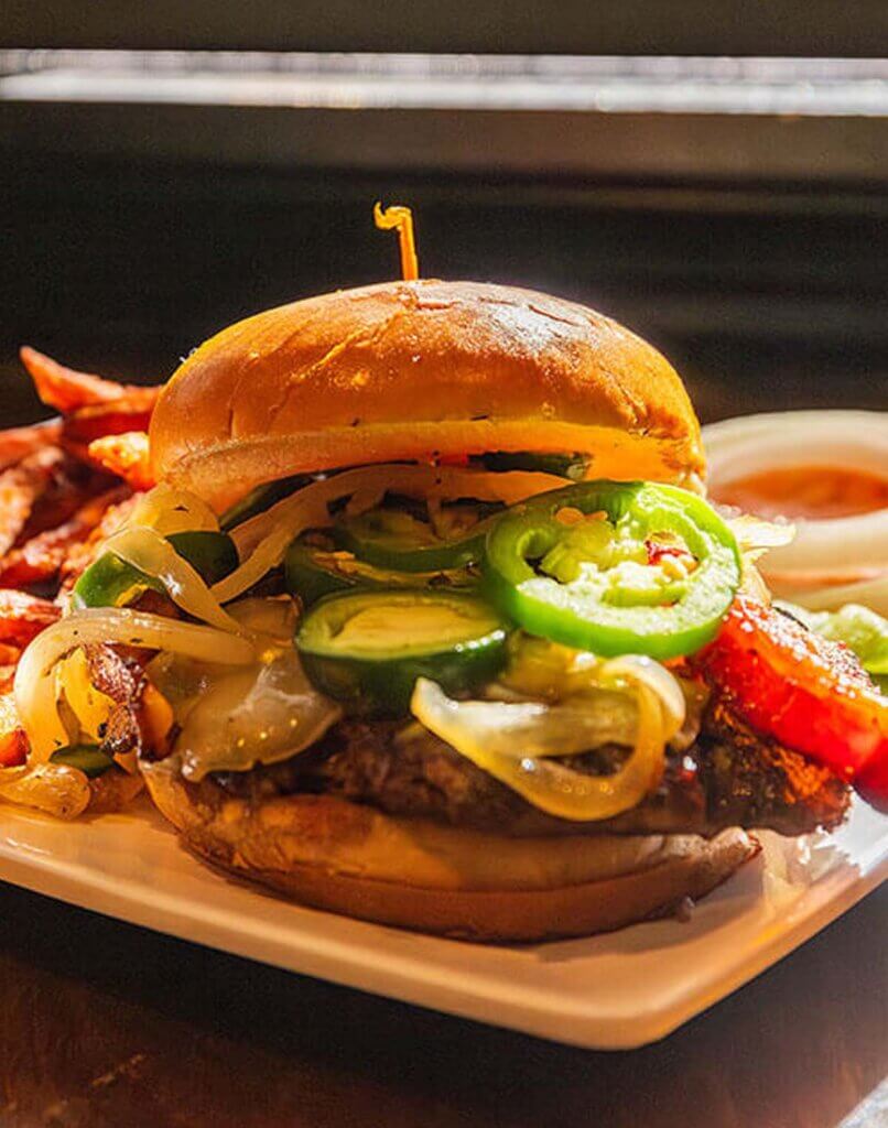 hamburger served at the dillinger boulder city restaurant