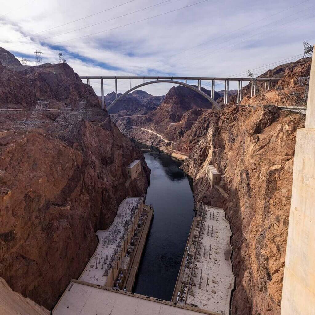 view of mike o callaghan pat tillman memorial bridge