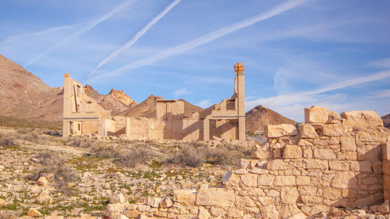 rhyolite ghost town near beatty nevada