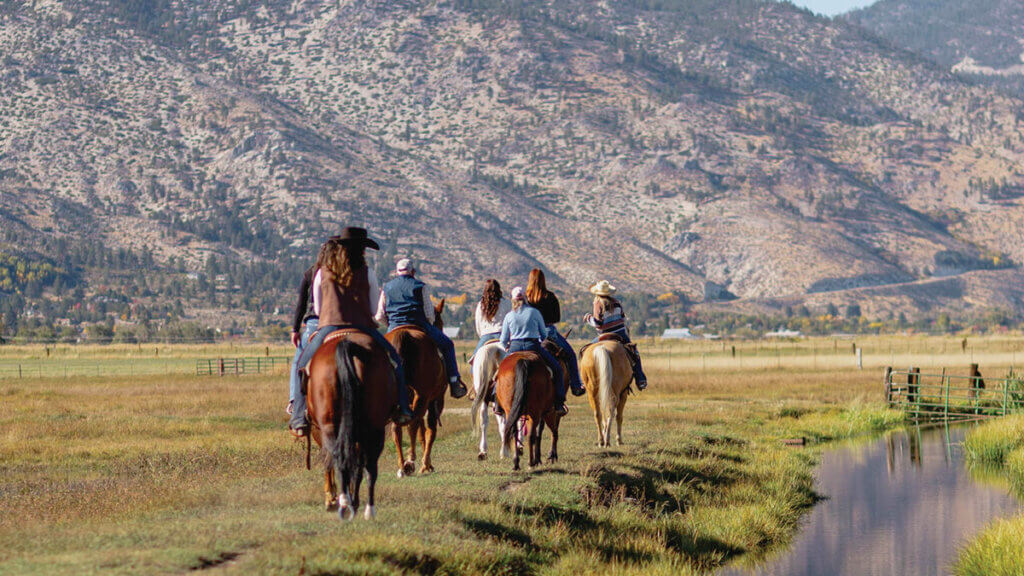 guided horseback rides with bader ranch trail co in gardnerville carson valley nevada