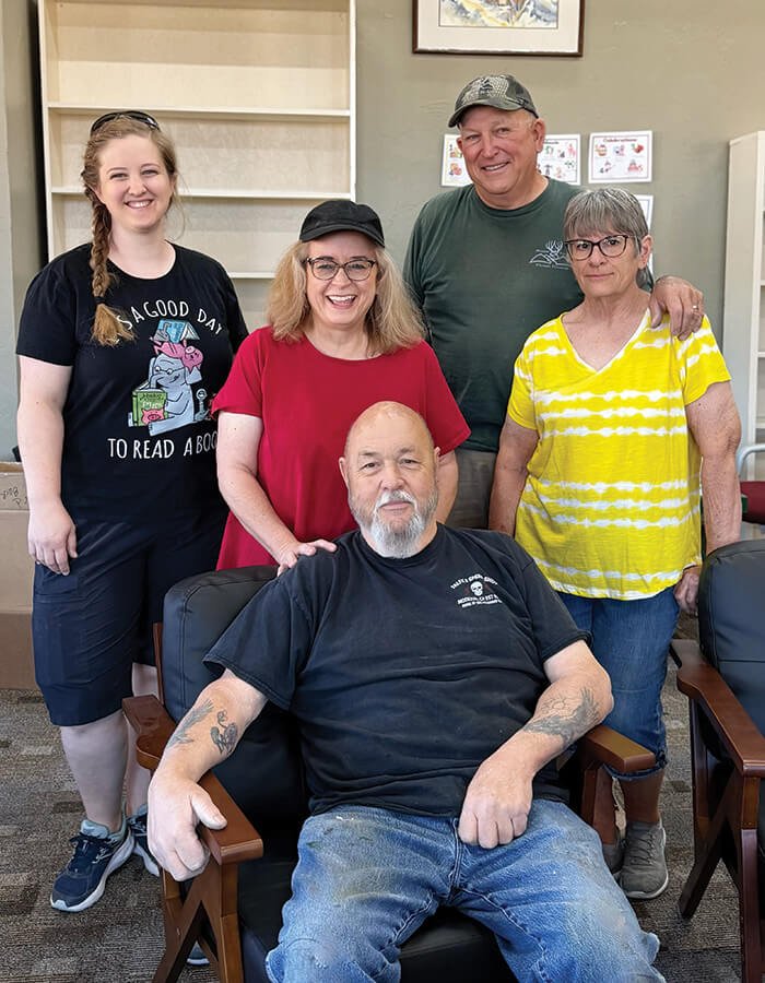 Caliente-Railroad Depot-volunteers pose for a picture by Dana Lee Fruend