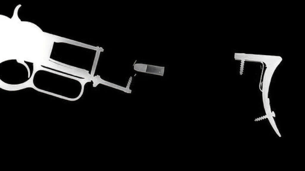 x-ray of the forgotten 1873 winchester rifle found at great basin national park in nevada